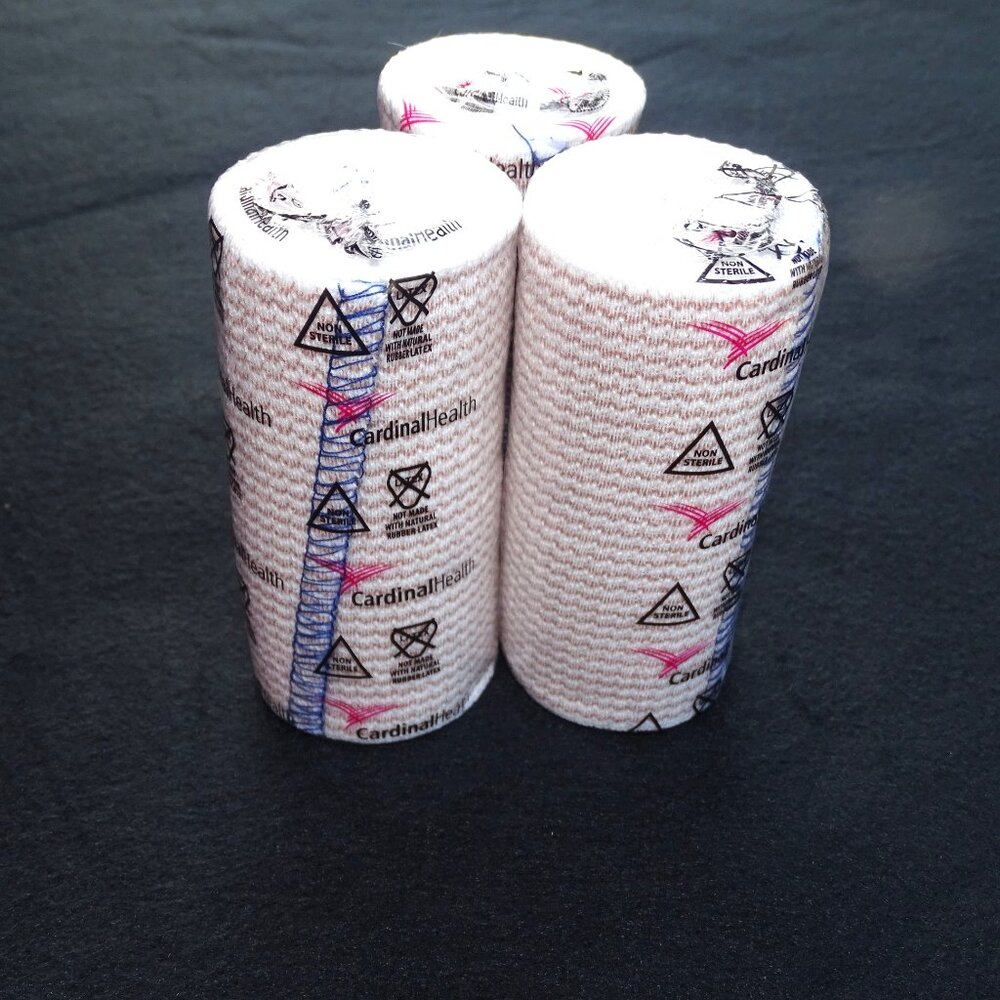 Lot of 3 Elastic Bandage Velcro Ends